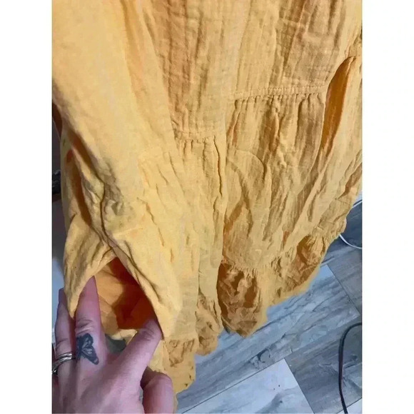 Free assembly Women’s sleeveless Double Strap Cross Back Tiered Midi Dress, size - Picture 4 of 8